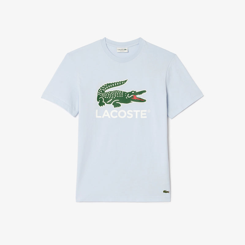 Lacoste Mens Signature Print Cotton Short Sleeve T-Shirt