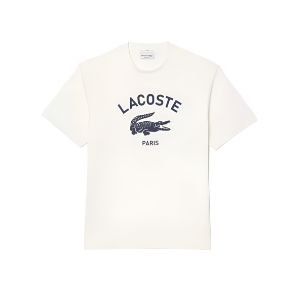 Lacoste Signature Print Cotton Short Sleeve T-Shirt