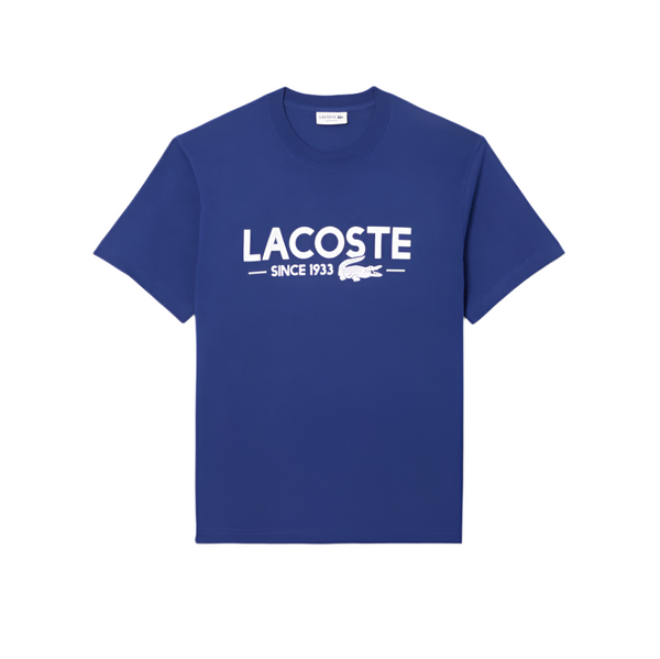 Lacoste Mens Classic Fit Print Cotton Short Sleeve T-Shirt