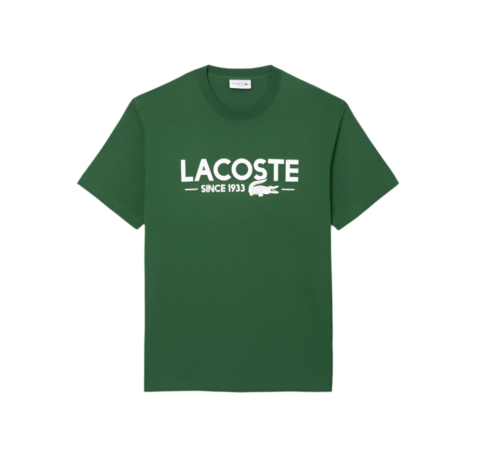 Lacoste Mens Classic Fit Print Cotton Short Sleeve T-Shirt