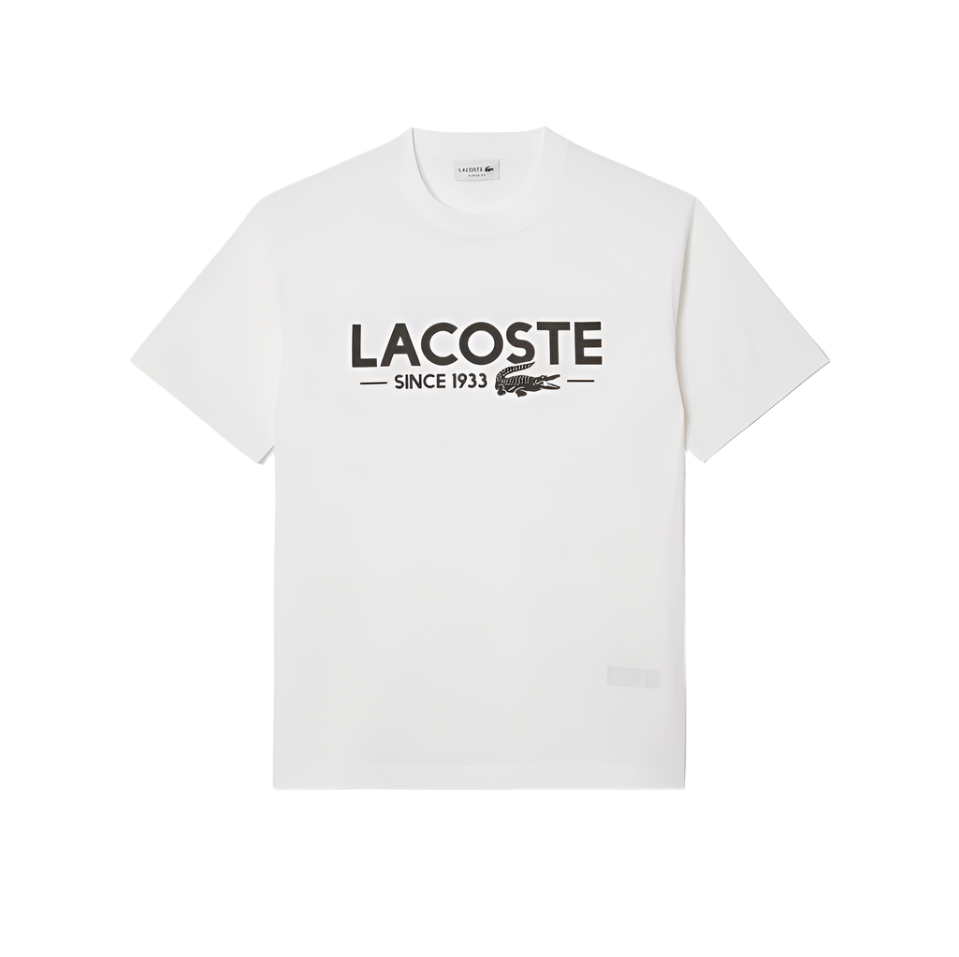 Lacoste Mens Classic Fit Print Cotton Short Sleeve T-Shirt