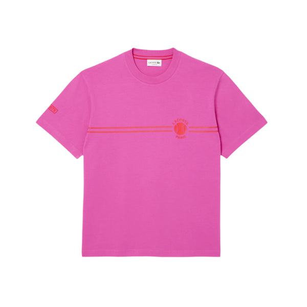 Lacoste Mens Printed Embroidered Cotton Jersey Short Sleeve T-Shirt