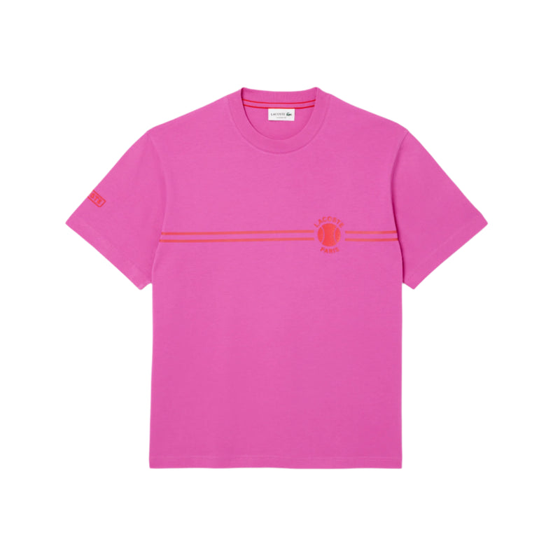 Lacoste Mens Printed Embroidered Cotton Jersey Short Sleeve T-Shirt
