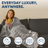 TheraHaus Therapedic 50X70 Luxe Collection Heated Throw Blanket