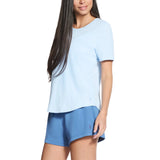 Skechers Womens Go Walk Luxe Rib Short Sleeve T-Shirt