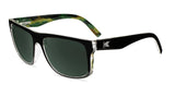 Knockaround Covert Ops Torrey Pines Glossy Black Frame - Green Lens - Polarized Sunglasses