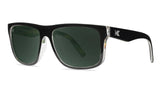 Knockaround Covert Ops Torrey Pines Glossy Black Frame - Green Lens - Polarized Sunglasses
