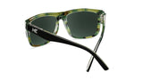 Knockaround Covert Ops Torrey Pines Glossy Black Frame - Green Lens - Polarized Sunglasses