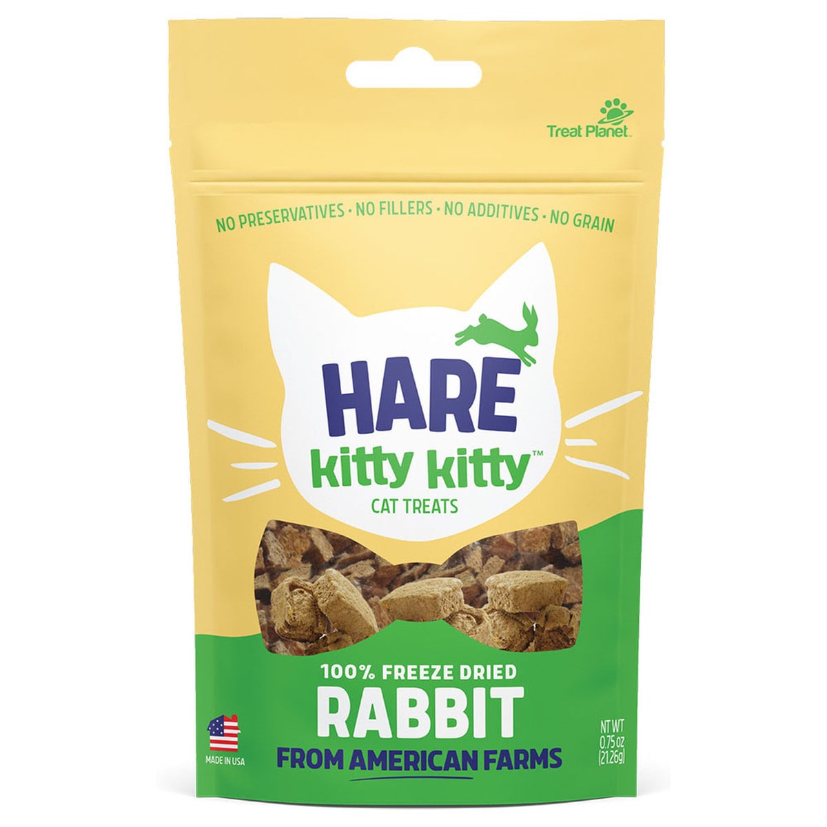 Kitty Kitty Hare Freeze Dried Rabbit Cat Treats - 0.9 oz.