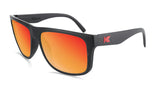 Knockaround Torrey Pines Matte Black Frame - Red Sunset Mirrored Lens - Polarized Sunglasses