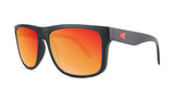 Knockaround Torrey Pines Matte Black Frame - Red Sunset Mirrored Lens - Polarized Sunglasses