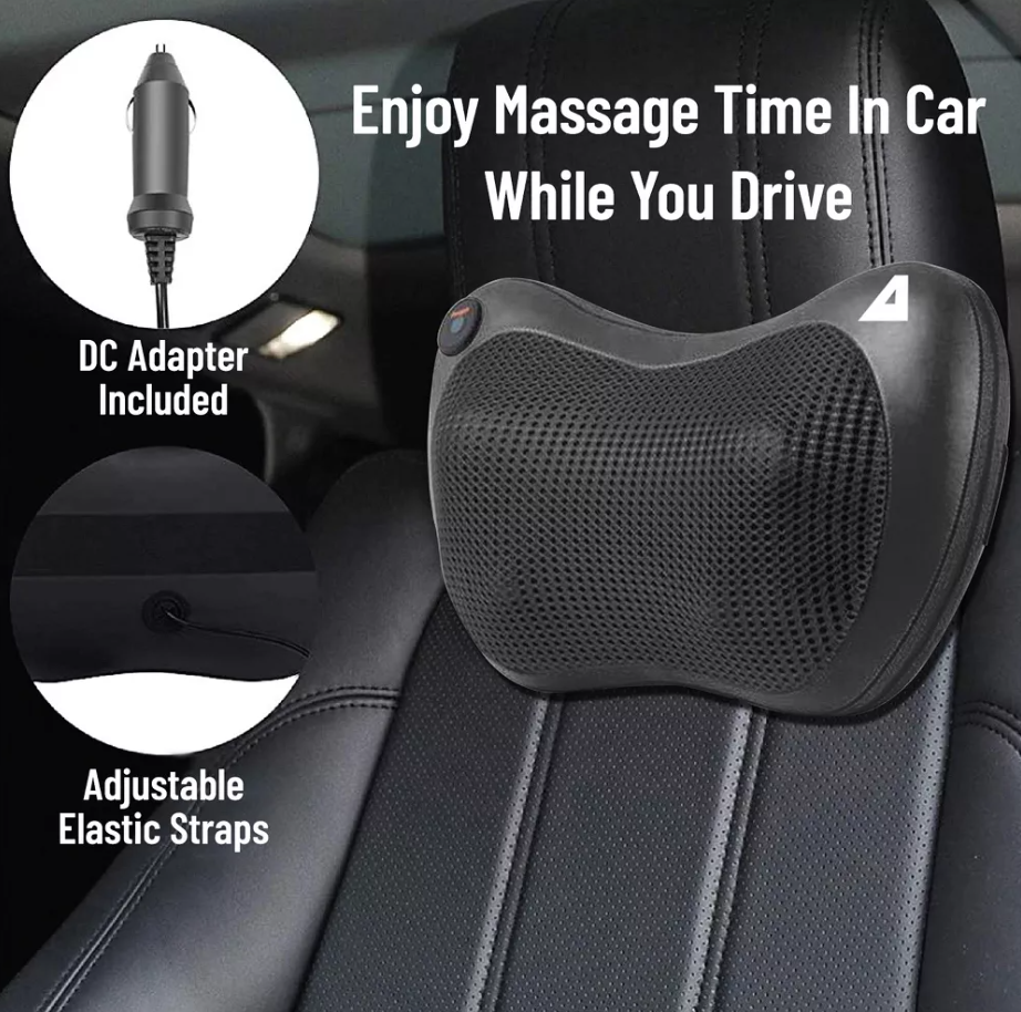 TRAKK Shiatsu Car & Home Massager With Heat Pillow ShopCGX TRAKK Shiatsu Car & Home Massager With Heat Pillow ShopCGX