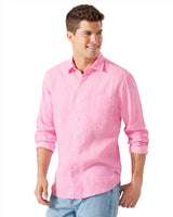 Tommy Bahama Mens Sea Glass Breezer Linen Button Down Long Sleeve Shirt