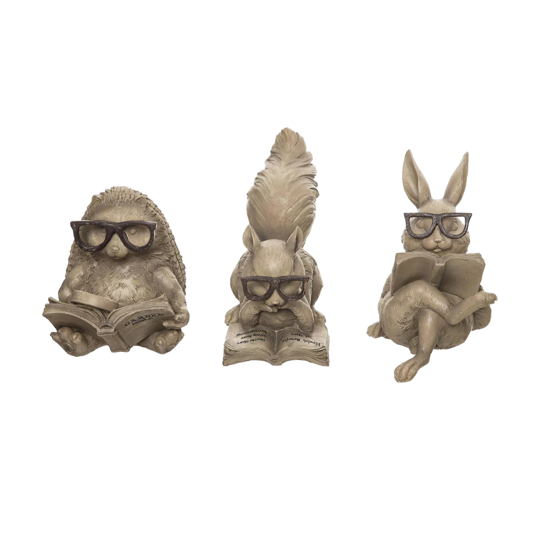 Transpac Resin Studious Garden Critter Decor