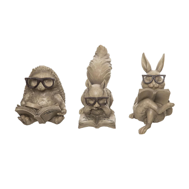 Transpac Resin Studious Garden Critter Decor