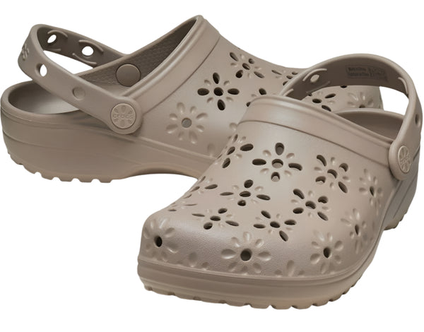 Crocs Classic Floral Cut-Out Clogs