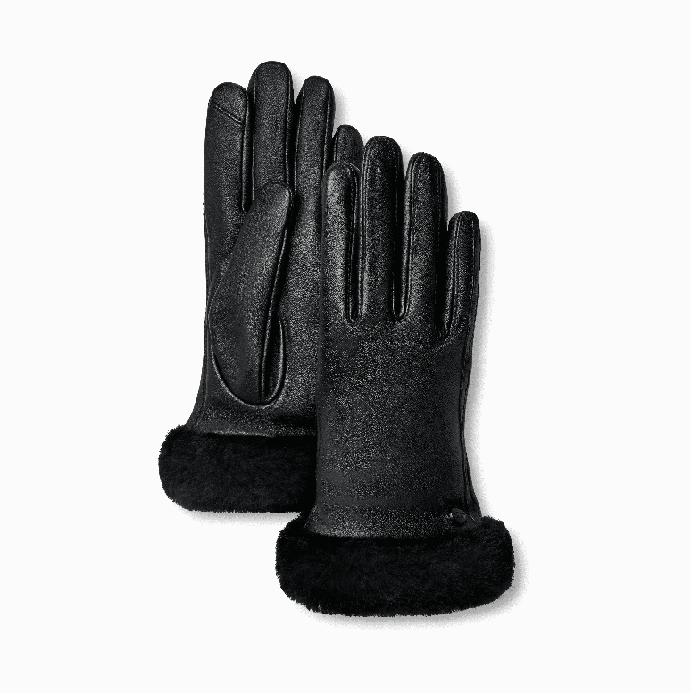 小物 UGG CLASSIC LTHR SHORTY TECH GLOVE UGG Womens Leather Shorty Tech Tip Gloves - Medium – ShopCGX