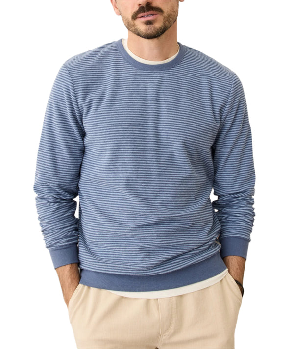 Marine Layer Mens Towel Terry Crewneck Long Sleeve Shirt