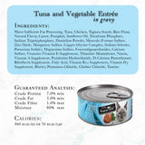 Fussie Cat Fine Dining Pate Tuna with Vegetables Entree in Gravy Recipe Wet Cat Food - 2.82 oz.