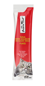 Fussie Cat Tuna with Salmon in Goat Milk Purée Cat Treat - 0.5 oz.