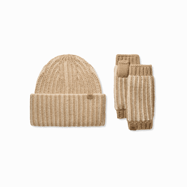 UGG Chunky Plaited Hat & Glove Set