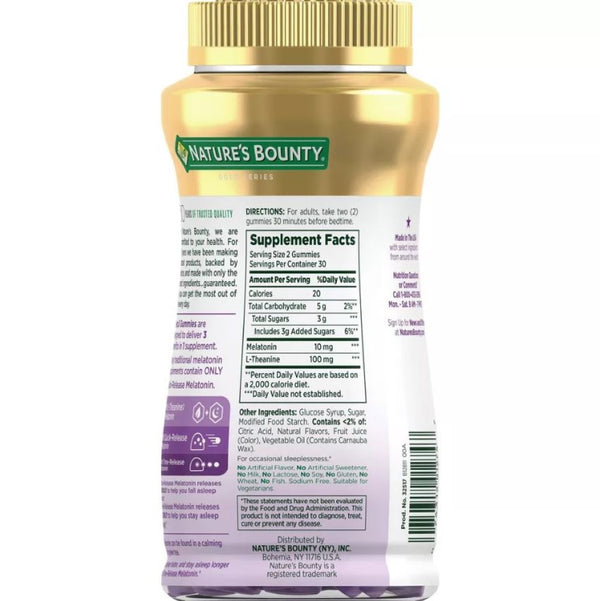 Nature's Bounty Sleep3 Time Released Melatonin Gummies - 10mg - 60 Count