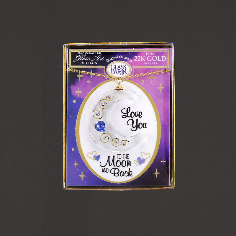 Glass Baron Love You To The Moon Necklace