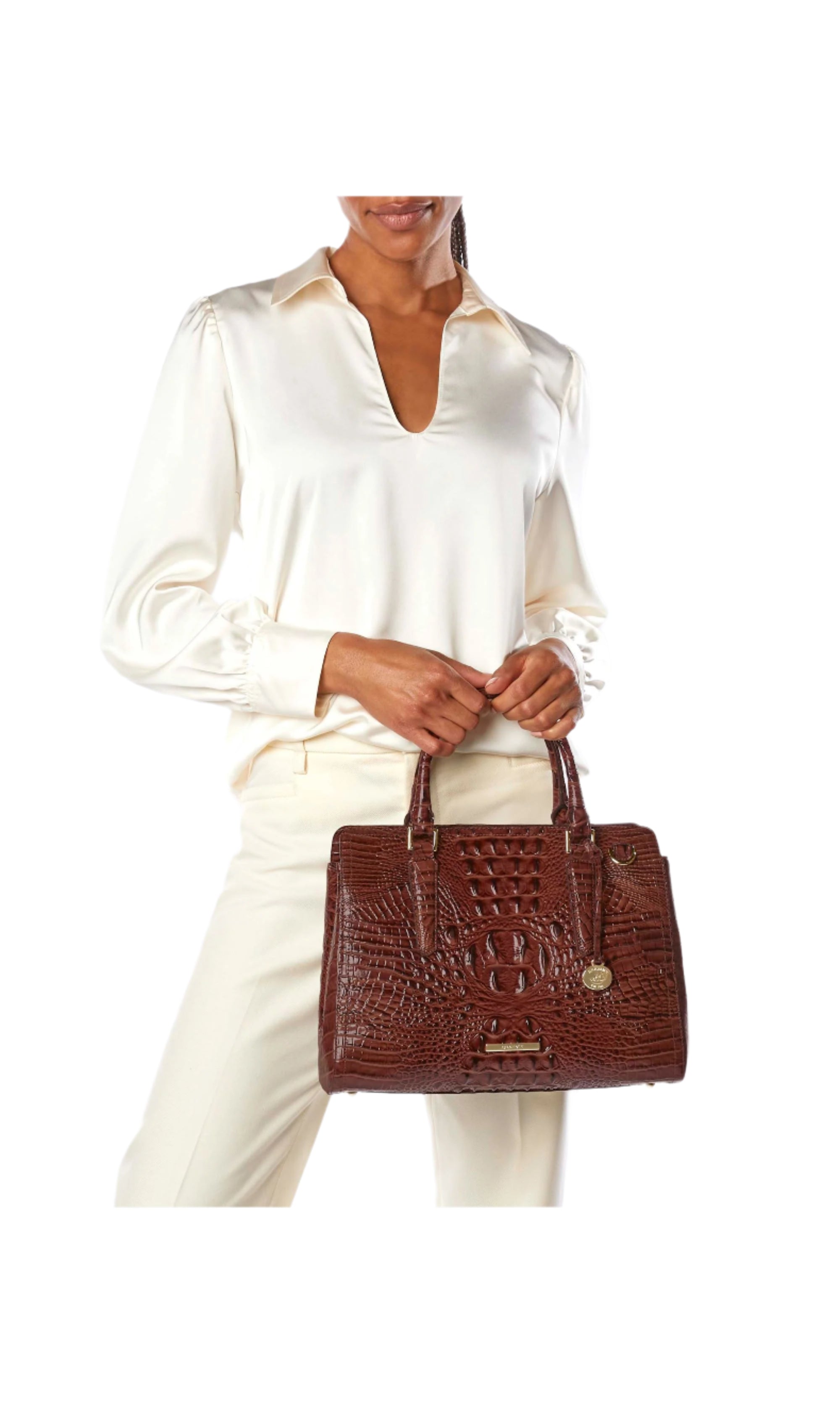 BRAHMIN Small Finley Satchel Handbag