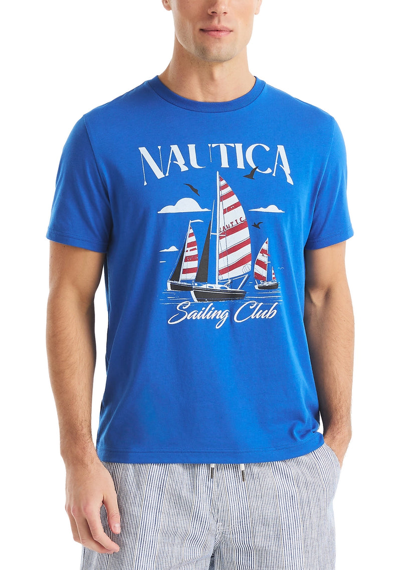 Nautica Mens Classic Sailing Graphic Short Sleeve T-Shirt