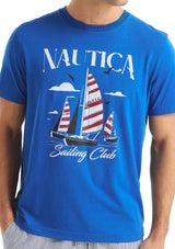Nautica Mens Classic Sailing Graphic Short Sleeve T-Shirt