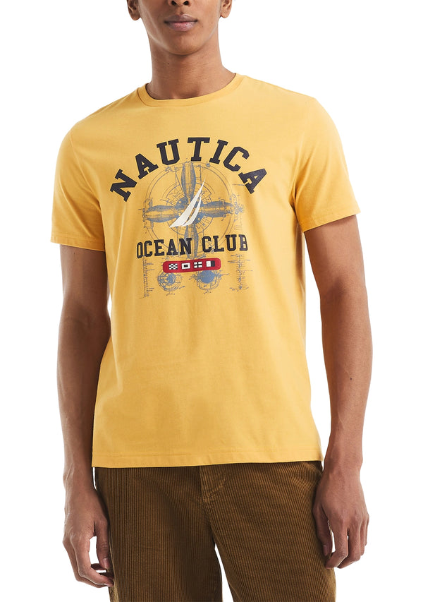 Nautica Mens Ocean Club Graphic Short Sleeve T-Shirt