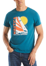 Nautica Mens Modern Sailing Graphic Short Sleeve T-Shirt