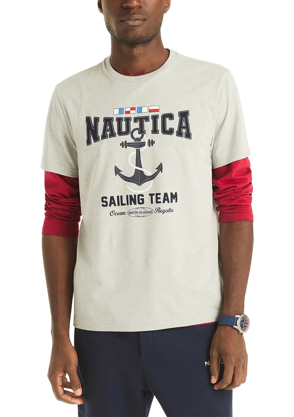 Nautica Mens Sailing Team Graphic Short Sleeve T-Shirt