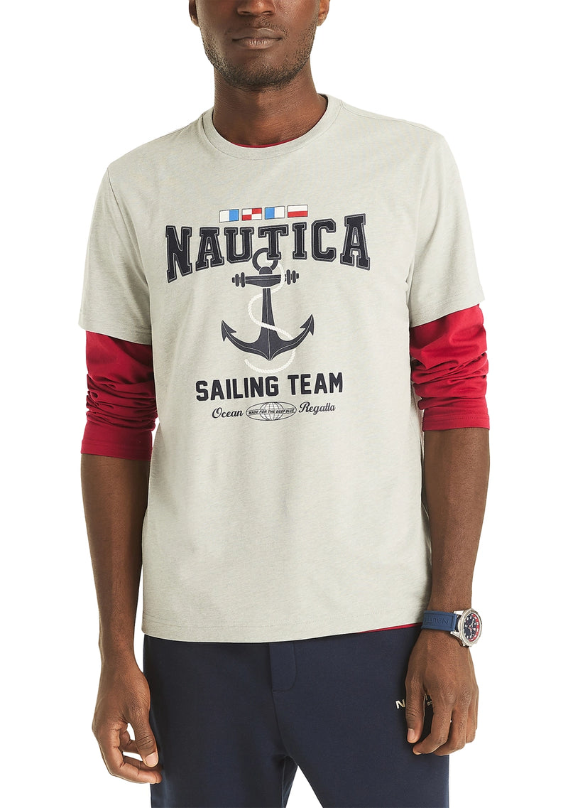 Nautica Mens Sailing Team Graphic Short Sleeve T-Shirt