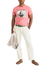 Nautica Mens Sustainably Crafted Neon Sailing Short Sleeve T-Shirt
