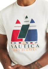 Nautica Mens Sustainable Vintage Sailing Graphic Short Sleeve T-Shirt