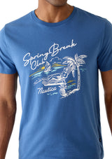 Nautica Mens Sustainably Crafted Spring Break Graphic Short Sleeve T-Shirt