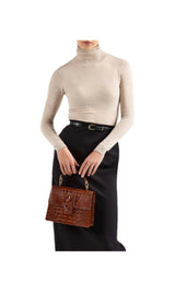 BRAHMIN Small Hallie Satchel Handbag