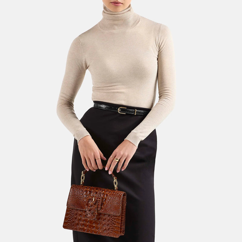 BRAHMIN Small Hallie Satchel Handbag