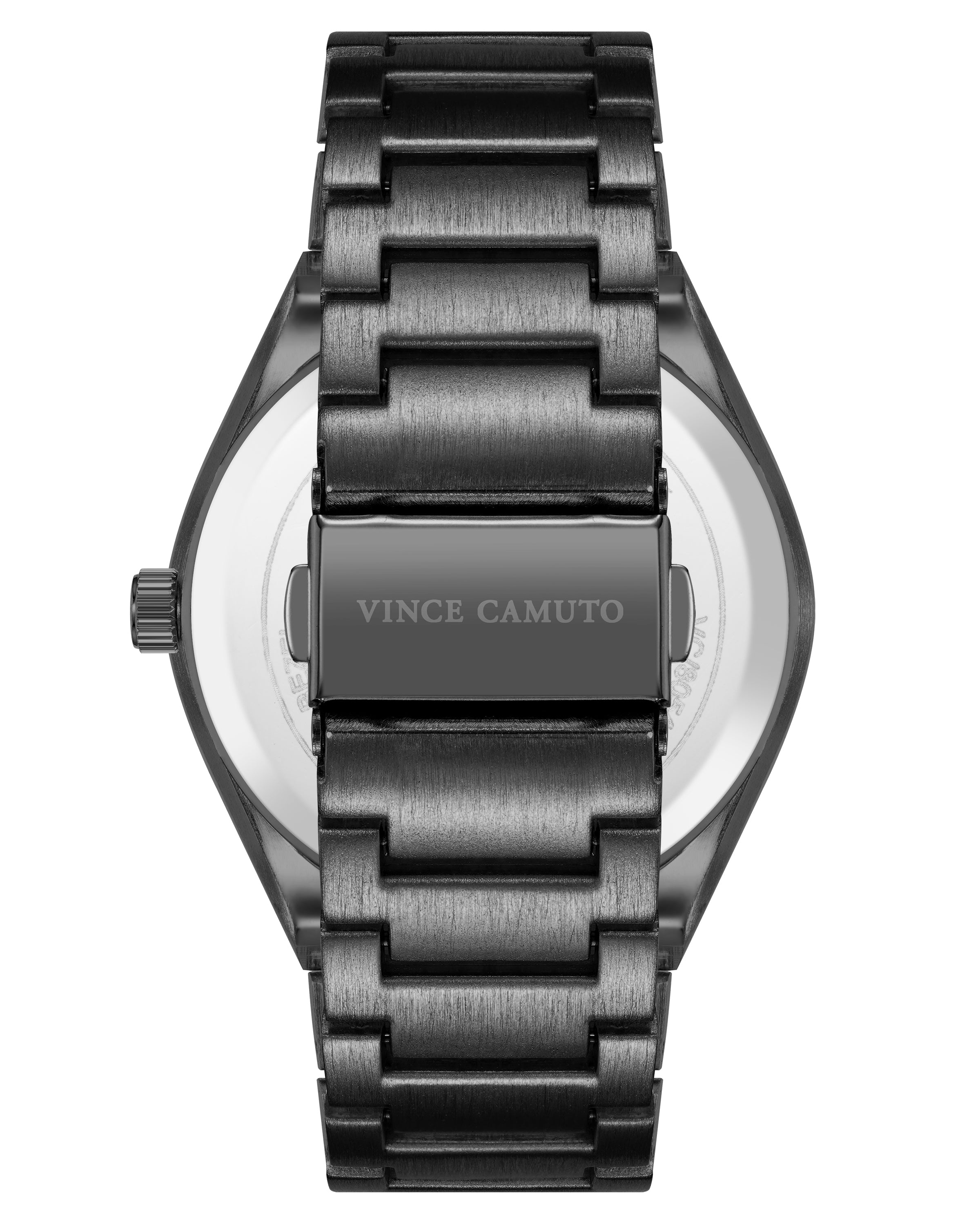 Vince Camuto Mens Multi-Function Dark Grey Bracelet Watch