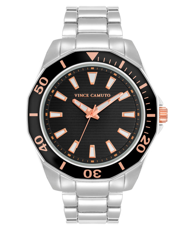 Vince Camuto Mens Two-Tone Bracelet Watch