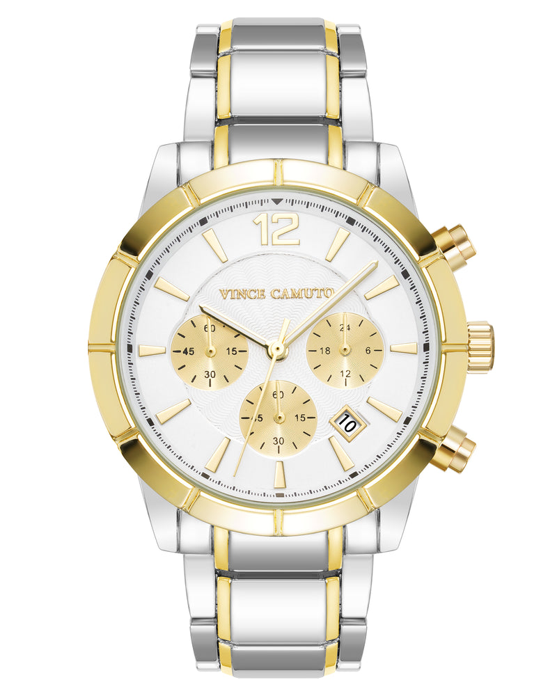Vince Camuto Mens 2-Tone Bracelet Watch – ShopCGX - Main Image