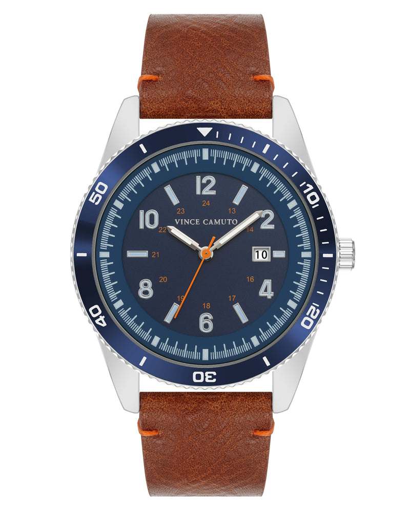 Vince Camuto Mens Leather Watch