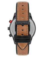Vince Camuto Mens Black Dial Multi-Function Watch