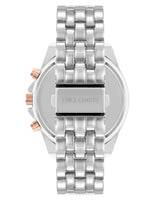 Vince Camuto Mens Rose Gold Multi-Function Silver-Tone Bracelet Watch