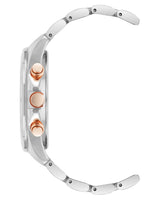 Vince Camuto Mens Rose Gold Multi-Function Silver-Tone Bracelet Watch