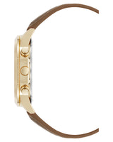 Vince Camuto Mens Multi-Function Honey Leather Strap Watch