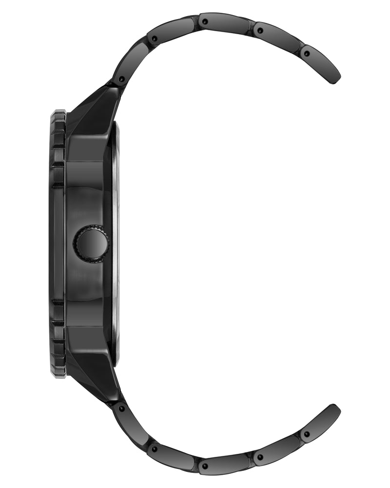 Vince Camuto Mens Black Dial Multi-Function Bracelet Watch