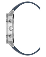 Vince Camuto Mens Silver-Tone Multi-Function Navy Strap Watch