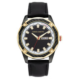 Vince Camuto Mens Silicone Black Dial Watch